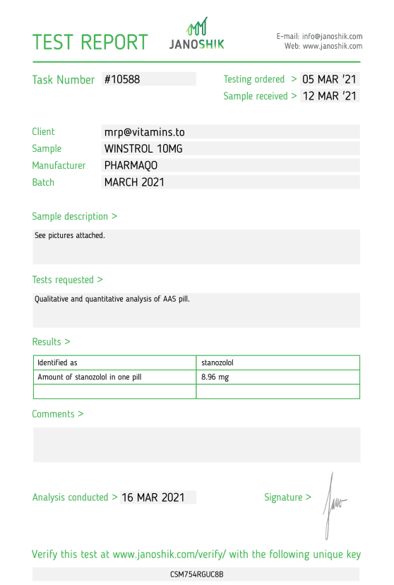 PharmaQO Winstrol 10 - Image 3