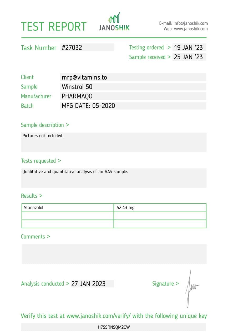 PharmaQO Winstrol 50 - Image 3