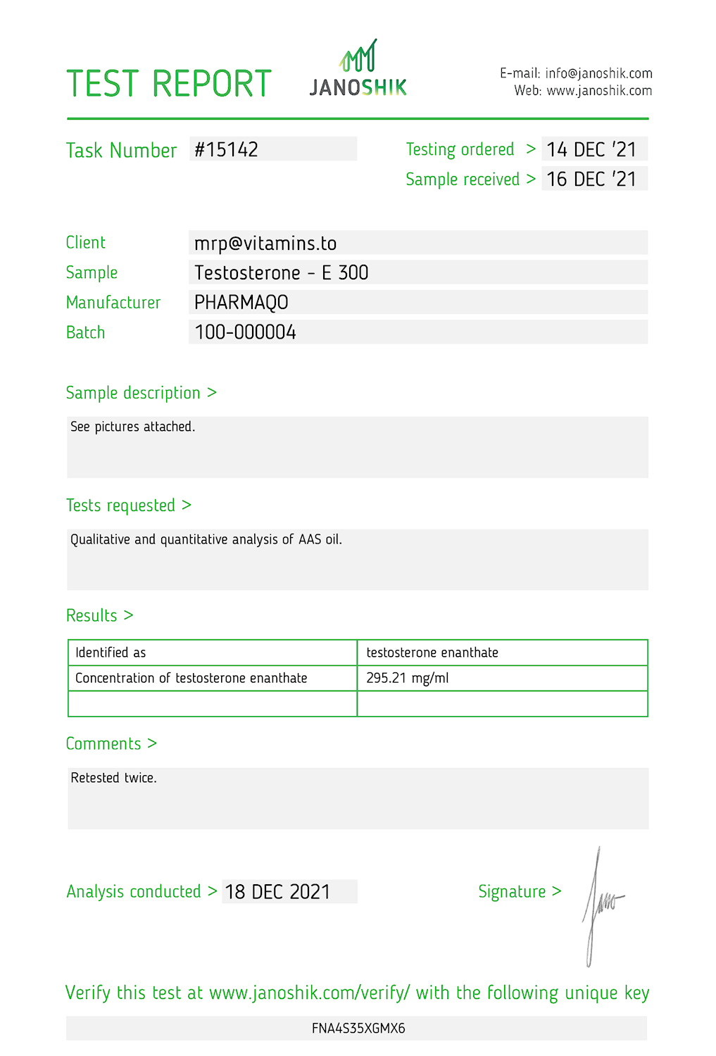 PharmaQO Testosterone E-300 - Image 3