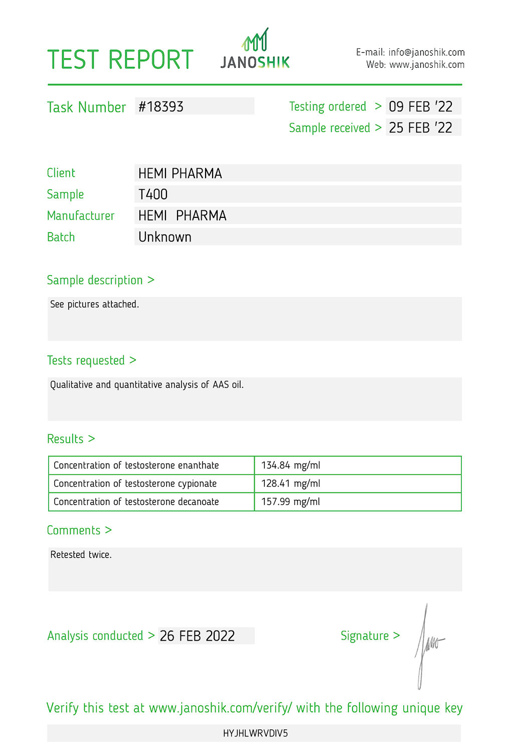 Hemi Pharma TESTOSTERONE MIX 400MG - Image 5