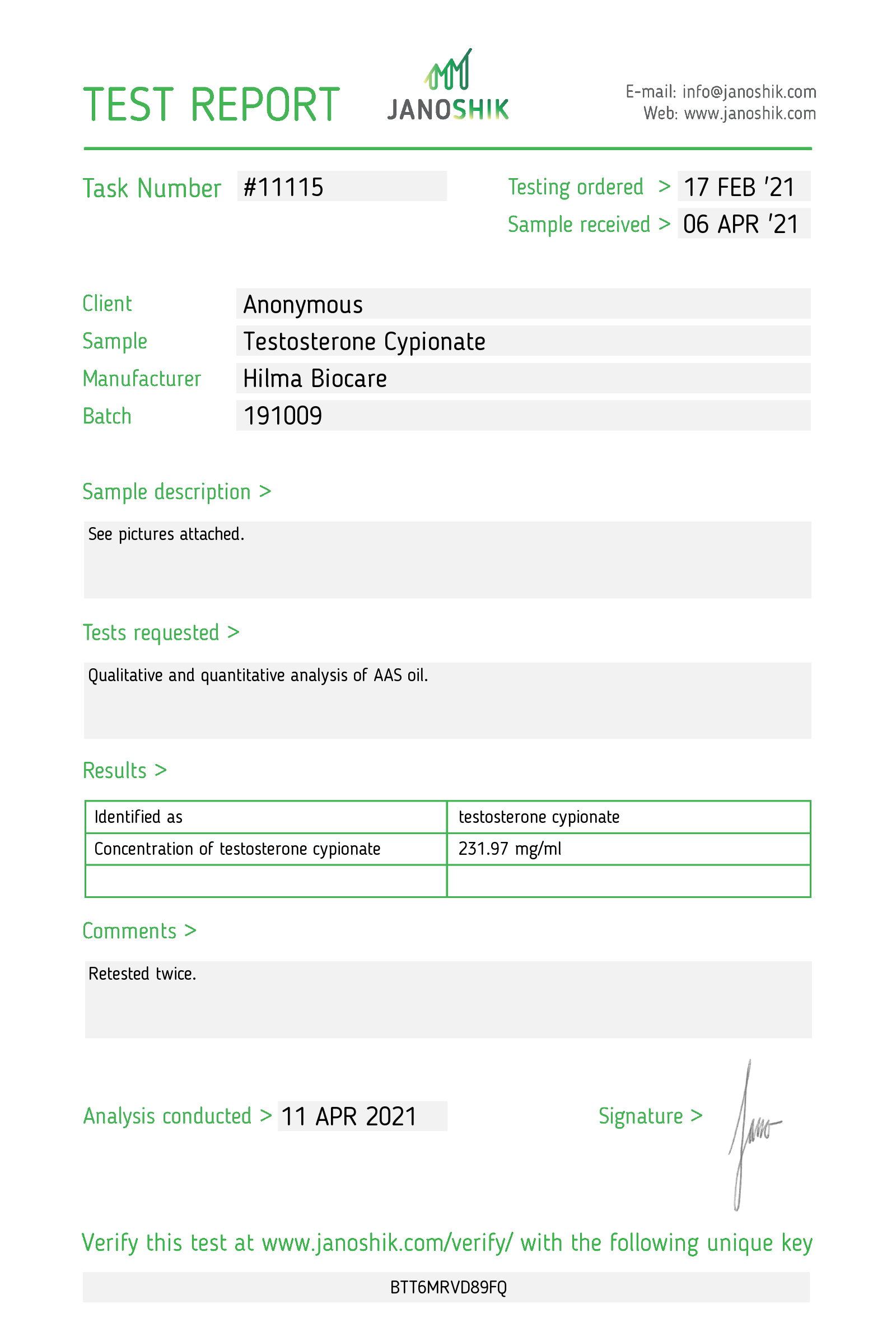 Hilmabiocare Testosterone Cypionate - Image 2