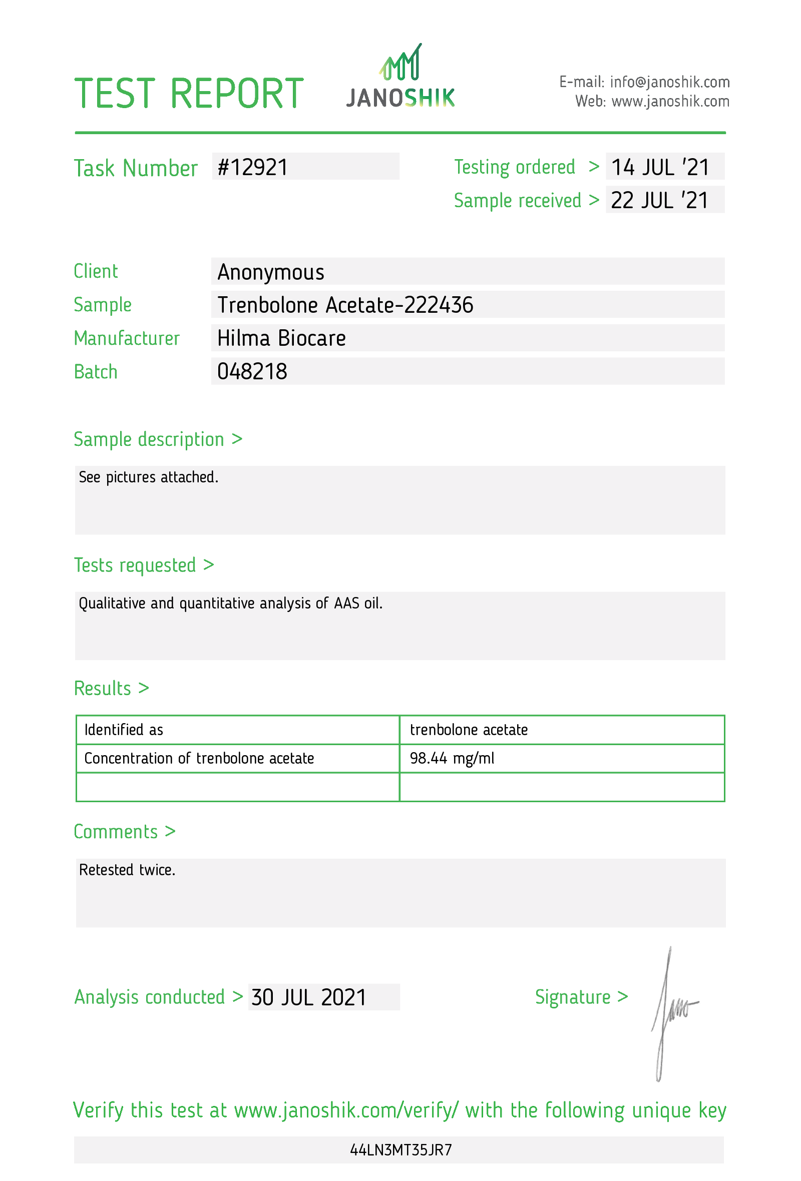 Hilmabiocare Trenbolone Acetate - Image 2