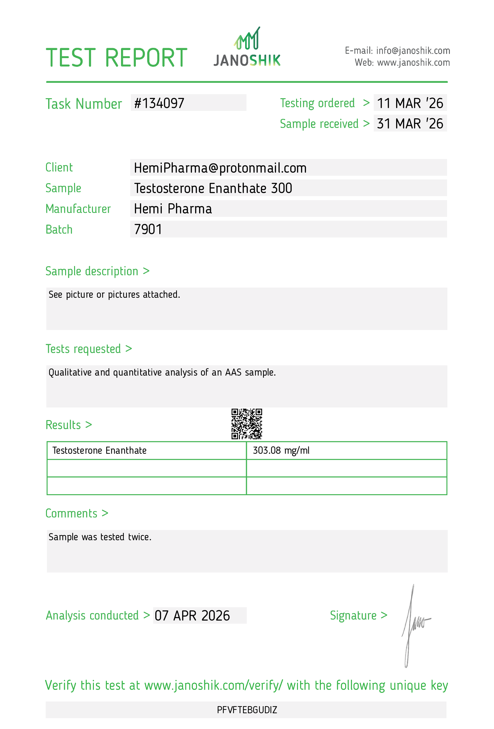 Hemi Pharma Testosterone Enanthate - Image 2